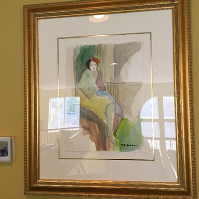 Patricia Govezensky signed watercolor w/ COA