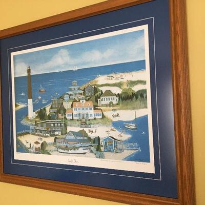 Print by Carla C. Miners, signed & numbered, frame measures 34â€ wide x 28â€ high