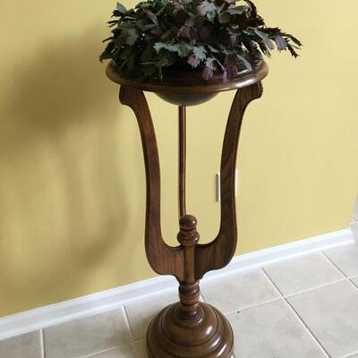 Carved Wood Plant Stand, 39â€ high