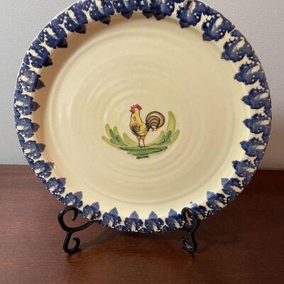 Vintage Italian Rooster Decorative Plate 