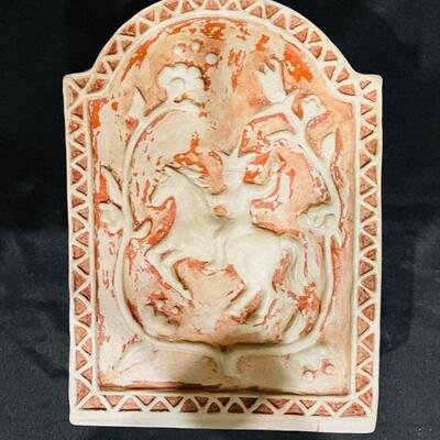 Vintage ceramic relief