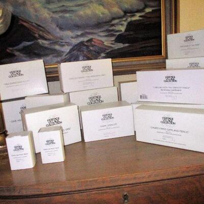 A VAST COLLECTION OF DEPT 56 DICKENS COLLECTION, MISSING A PIECE OR TWO LET ME KNOW I WILL SEE IF WE HAVE IT.