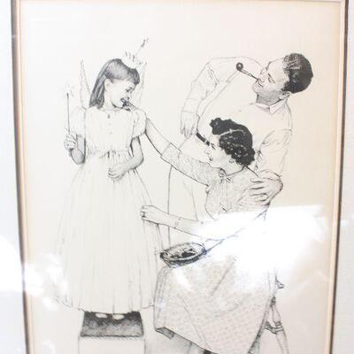 Signed Norman Rockwell Print
