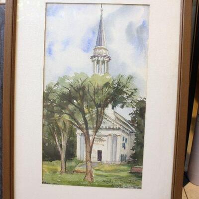 Framed watercolor