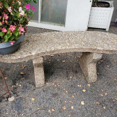Concrete kidney bench