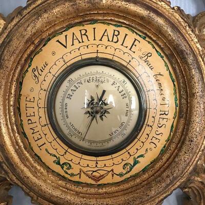 vintage humidity meter - carved wood with gold (Italy)
40