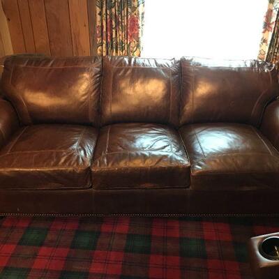 Brown Leather Couch
84"x40"x35"
$200