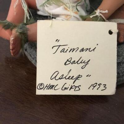"Taimani Baby Asleep" Big Island Doll