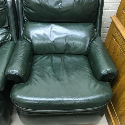 (2) Green Leather Chairs
$30 each 