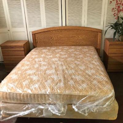 Queen Bed with (2) Side Tables, Dresser & Armoire
$200