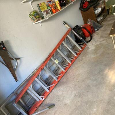 Fiberglass and aluminum ladders.