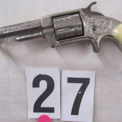 Whitney Arms Ladies Engraved pistol with pearl grips 49578