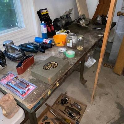 Workbench with power tools