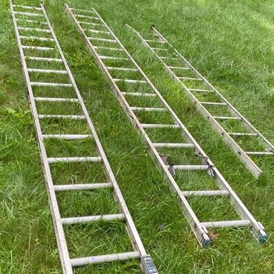 SECTIONS OF ALUMINUM LADDERS