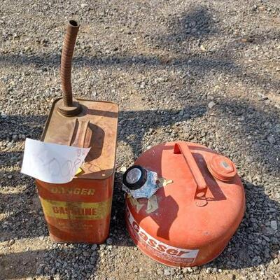 #80006 • Two Vintage Gas Cans