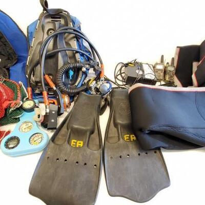 #4608 â€¢ Scuba Diving Gear, Tools And Walkie Talkies