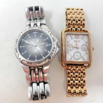 #1202 â€¢ 1 Relic And 1 Fossil Wrist Watch