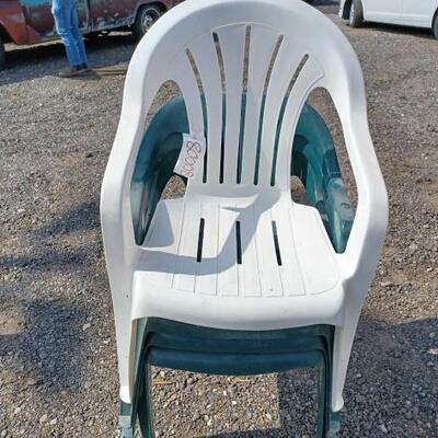 #80008 • Four Plastic Patio Chairs