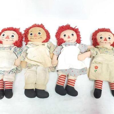 #2304 â€¢ 4 Raggedy Ann Dolls