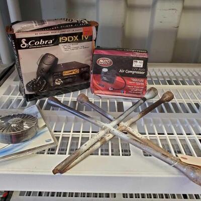 #8040 â€¢ Cross Lug Wrenches, 12V Air Compressor, Cobra Radio And 12V Car Cooling Fan