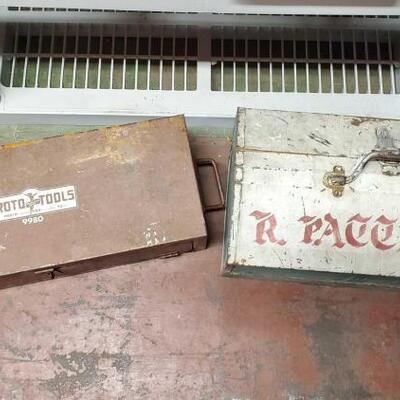 #6428 â€¢ Poroto Tool And R. Patterson Tool Boxes With Assortment Of Tools
