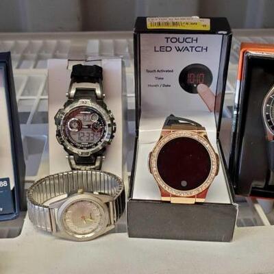 #8034 â€¢ George, Armitron, Quartz, Touch LED And American Exchange Wrist Watches