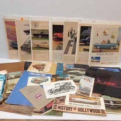 #3540 â€¢ Vintage Advertisements For Mustang, Fiat, Continental And More, Vintage Car Book/Magazine Col..