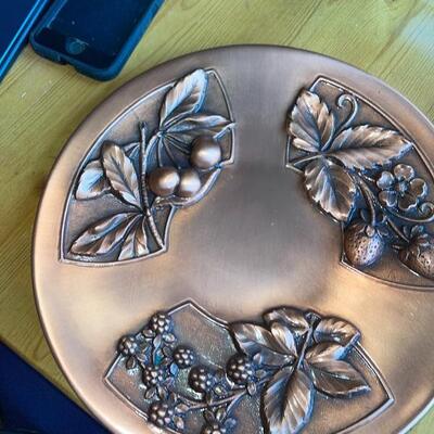 Solid copper decorative plate