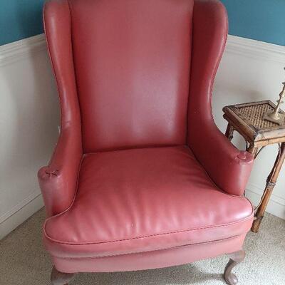 red wingback chair $50.00