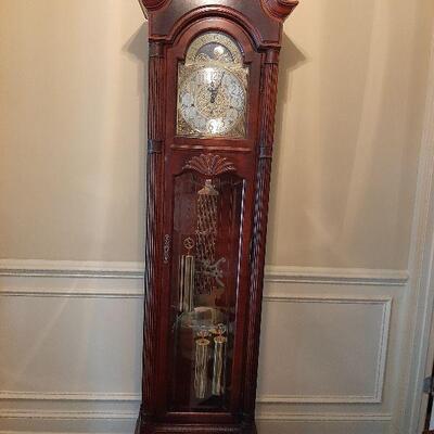 Howard Miller grandfather clock  $1,400,00 Has 4 chimes and all keys and papers