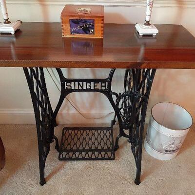 Old Singer sewing stand base with top $115.00