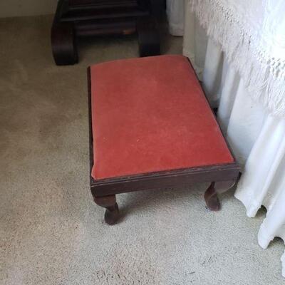red Bombay footstool $25.00
