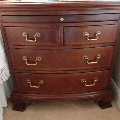 This piece is NEW!  Fine Furniture - 2 over 2 drawers and leather pullout $475.00