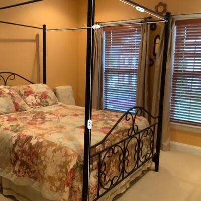 Wrought iron canopy bed 
