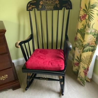 Black Hitchcock style rocking chair 