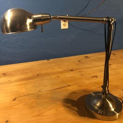 POTTERY BARN STAINLESS STEEL SWING ARM LAMP. $65.00