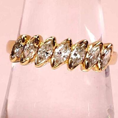 18k Gold Diamond Estate Ring