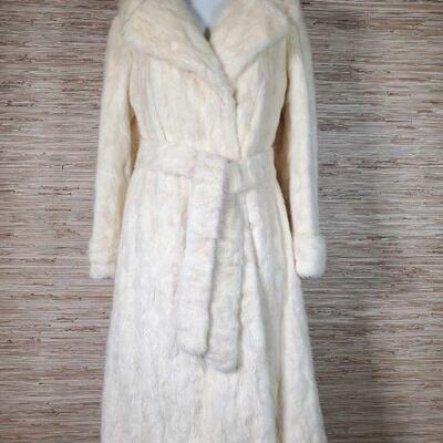 Vintage White Ermine Fur Coat by Kakas