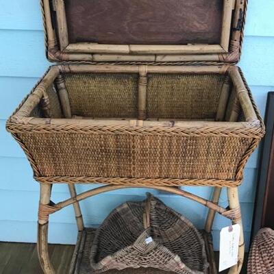 wicker and bentwood basket table $89
22 X 13 X 33