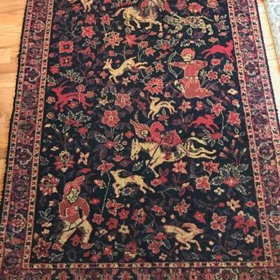 navy and red Persian rug $195
48 X 70 1/2