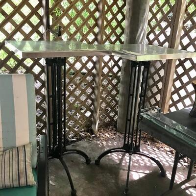 stainless steel and metal high top table $40
24 X 24 X 46