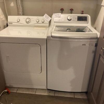 Washer and Dryer

LG True Balance Washing Machine-White

Maytag Dryer-White
