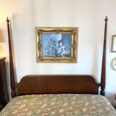 Drexel Heritage Vintage Cherry queen four poster bed frame