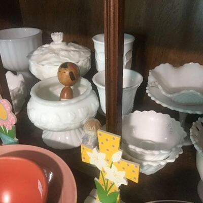 Large Selection of Milk Glass