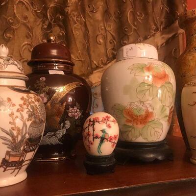 Assortment of Asian Ginger Jars