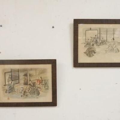 1329	2 JAPANESE WOODBLOCK PRINTS, SIGNED IN MATCHING FRAMES, 14 IN X 10 3/4 IN
