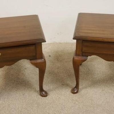 1120	PAIR OF PENNSYLVANIA HOUSE ONE DRAWER SIDE TABLES *LIMITED EDITION*, 22 IN X 16 1/2 IN X 18 1/4 IN HIGH
