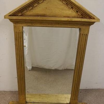 1231	LARGE MIRROR IN GOLD FRAME, HAS DENTAL MOLDING, 35 IN WIDE X 51 IN HIGH
