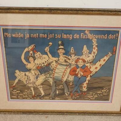1243	CONTINENTAL CIRCUS POSTER, TRIPLE MATTED, 34 IN X 43 IN
