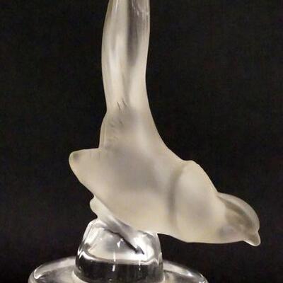1063	LALIQUE PHEASANT PAPERWEIGHT, FROSTED & CLEAR, 4 1/2 IN HIGH
